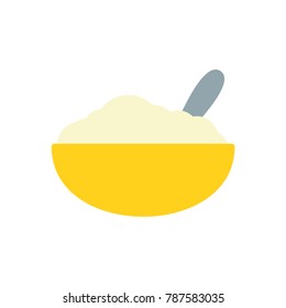 Oatmeal breakfast flat icon