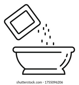 Icono de desayuno de avena. Icono del vector de desayuno de avena de esquema para diseño web aislado en fondo blanco