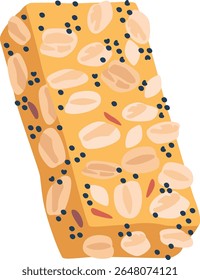 Ilustração do vetor da barra de granola do cereal da aveia