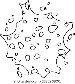 Oatmeal Chocolate Chip Cookie Food Bakery Product Baking Food Doodle Linear Cartoon Coloring