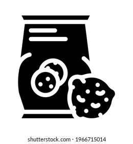 oatmeal cookies snack glyph icon vector. oatmeal cookies snack sign. isolated contour symbol black illustration