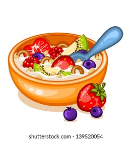Oatmeal with fresh fruits