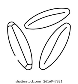 oatmeal grain healthy line icon vector. oatmeal grain healthy sign. isolated contour symbol black illustration