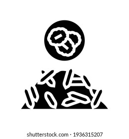 oatmeal groat glyph icon vector. oatmeal groat sign. isolated contour symbol black illustration