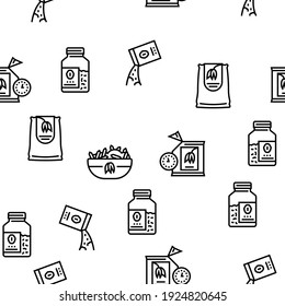 Ilustración De Línea Delgada Del Vector De Nutrición De Oatharina