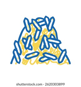 oatmeal pile doodle icon sketch vector. oatmeal pile sign. isolated symbol illustration