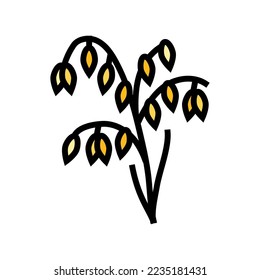 oatmeal plant healthy color icon vector. oatmeal plant healthy sign. isolated symbol illustration