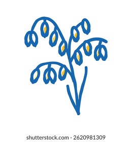 oatmeal plant healthy doodle icon sketch vector. oatmeal plant healthy sign. isolated symbol illustration