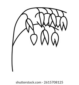 oatmeal plant healthy line icon vector. oatmeal plant healthy sign. isolated contour symbol black illustration