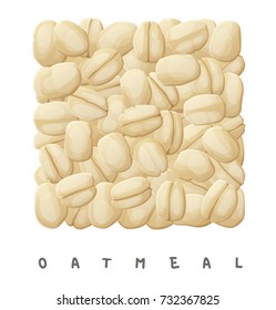 Oatmeal square icon. Cartoon vector illustration isolated on white background