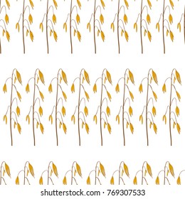 Oats. Background, wallpaper, seamless. Sketch