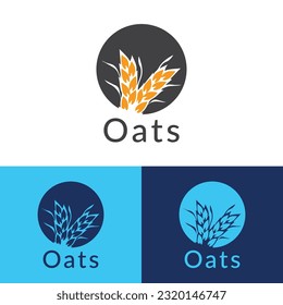 Oats logo design vector templet,