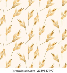 Las avena son un patrón sin fisuras. Perfecto para varios proyectos como textiles, artesanías de papel y más. vector