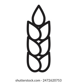 Oats Vector Line Icon Design