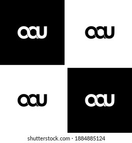 oau letter original monogram logo design