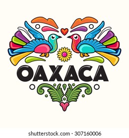 Oaxaca Amate Heart Print - Illustration