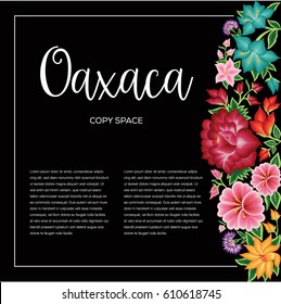 Oaxaca, México Floral Composition – Copy Space