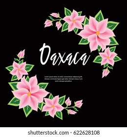 Oaxaca Mexico - Floral Composition Copy Space