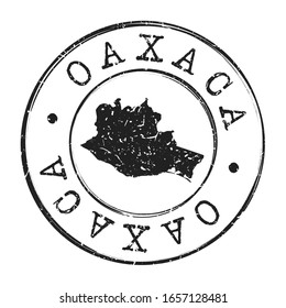 Oaxaca, Mexico Map Postmark. A Silhouette Postal Passport. Stamp Round Vector Icon. Vintage Postage Designs.