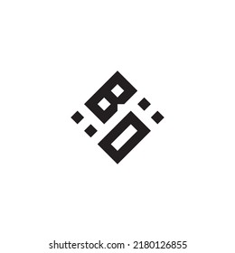 Logotipo de concepto geométrico abstracto OB en diseño profesional de alta calidad que será mejor para el estilo de la calle