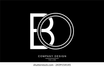OB, BO Letras abstractas Logo Monograma Diseño Icono Fuente