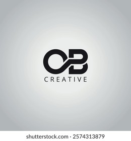 OB BO Modern Creative Minimal Business Letter Logo Design Vector Icon Symbol.
