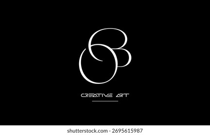 OB, BO, O, B abstract letters logo monogram