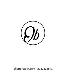 OB-Kreis feminine Konzept, erstes Logo am besten für Schönheit und Mode