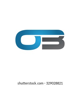 Ob Company Linked Letter Logo Blue Stock Vector (Royalty Free ...