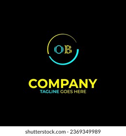 OB creative modern letters logo design template