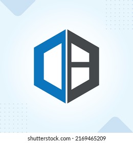 OB or DB letter modern creative premium logo design vector template