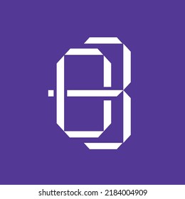 OB initial based vector logo made from geometric from shaped like a folded ribbon. A logo isolated on purple background. Suitable for brand, company, personal, finance, construction, and business.