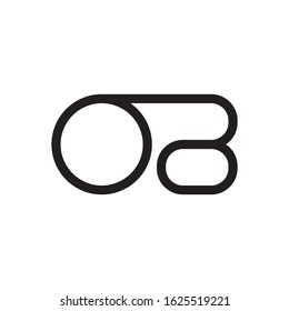 OB initial letter logo template vector icon design