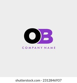 OB initial letter monogram logo