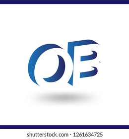 OB initial letter with negative space logo icon vector template