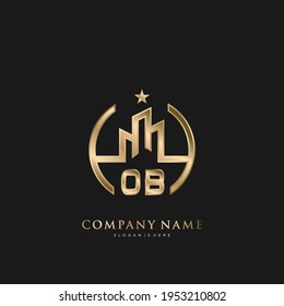 Carta inicial Real Estate Lujoso Logotipo de casa Vector arte para empresas, edificios, arquitectura