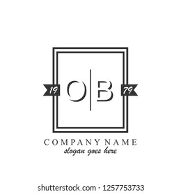 OB Initial logo template vector