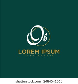 OB initial monogram for beauty and business logo