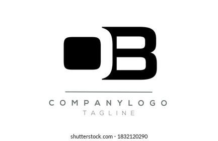 OB Initials Monogram Letter Text  Logo Design