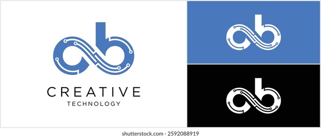 OB Letter Initial Logo Design Template Vector Illustration for Business and Technology