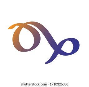 Ilustración vectorial del logotipo de la letra OB