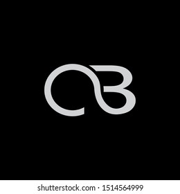 OB Letter monogram with abstrac concept style design