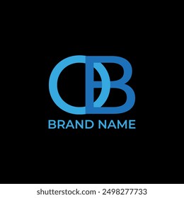 Diseño del logotipo del monograma de la letra OB