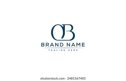 OB logo Design Template Vector Graphic Branding Element.