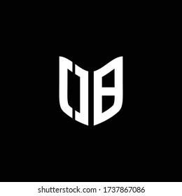 ob logo monogram with shield shape design template