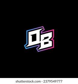 OB monogram logo design with abstract shape concept in vector