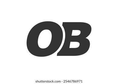 OB Techno Editable Font Logo For Corporate Branding. Bold, Futuristic Design With Unique Typographic Ideas. Minimal Custom Type And Dynamic Letter Variations For Promotion, Printing, And Book Titles