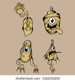 obake vector illustration with an attractive appearance for the purposes of branding stickers and so on