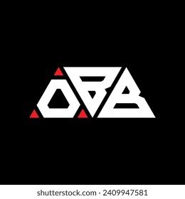 Diseño del logotipo de la letra del triángulo OBB con forma de triángulo. Monograma de diseño del logotipo del triángulo OBB. Plantilla de logotipo vectorial de triángulo OBB con color rojo. Logotipo triangular OBB Diseño sencillo, elegante y lujoso.