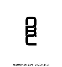 obc typography letter monogram logo design